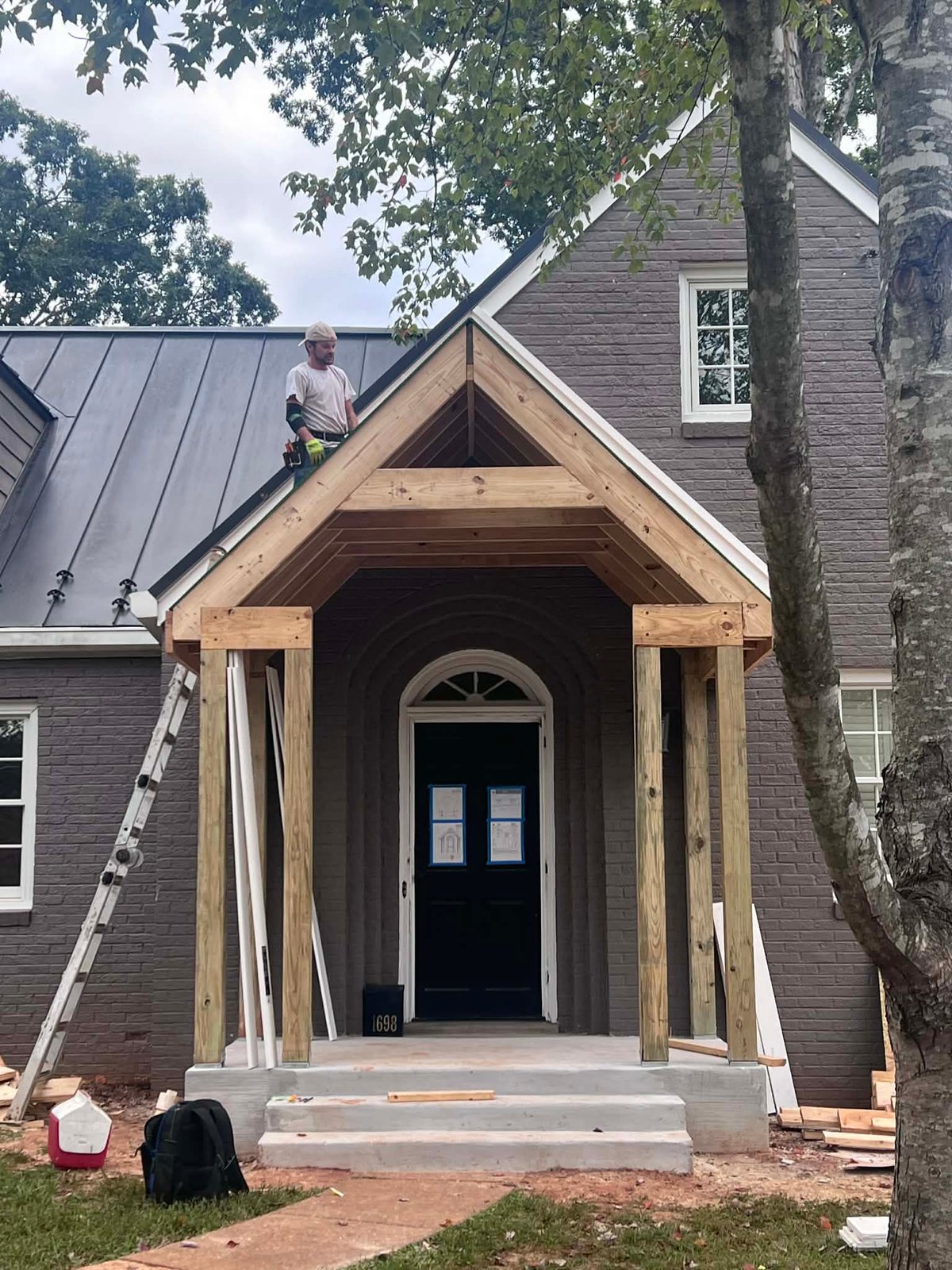 Metal roof installation